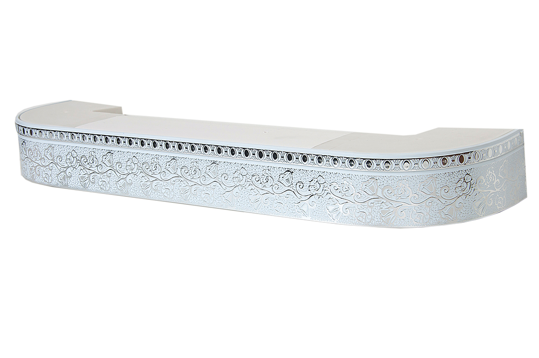 Карниз потолочный 3-рядный Белый/хром Кружево 2,8м Легранд *1/5: купить в Лангепасе по цене 859 рублей/штука