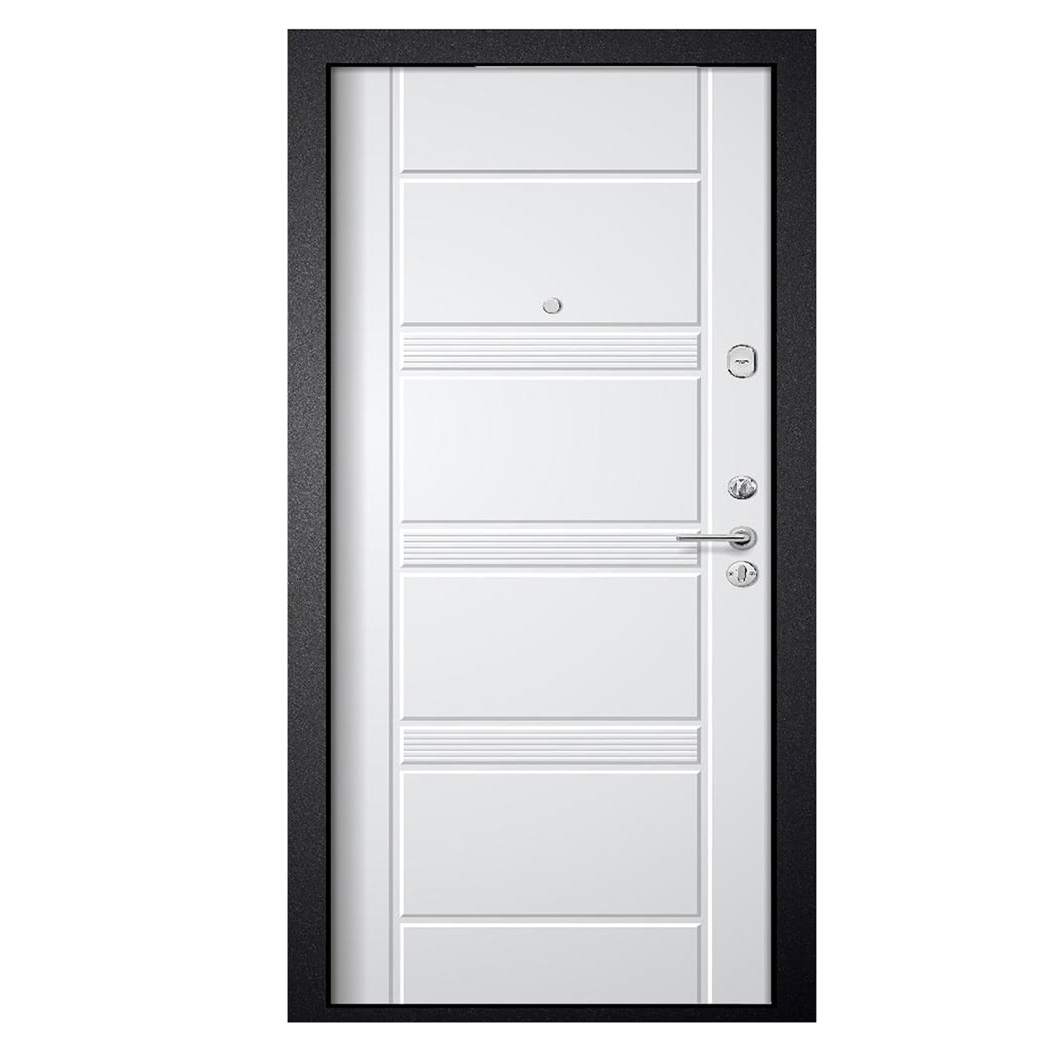 Дверь входная Двери Гуд М-1 GOODMAN, 860х2050х60 мм, правая, черный шелк/лиственница беленая