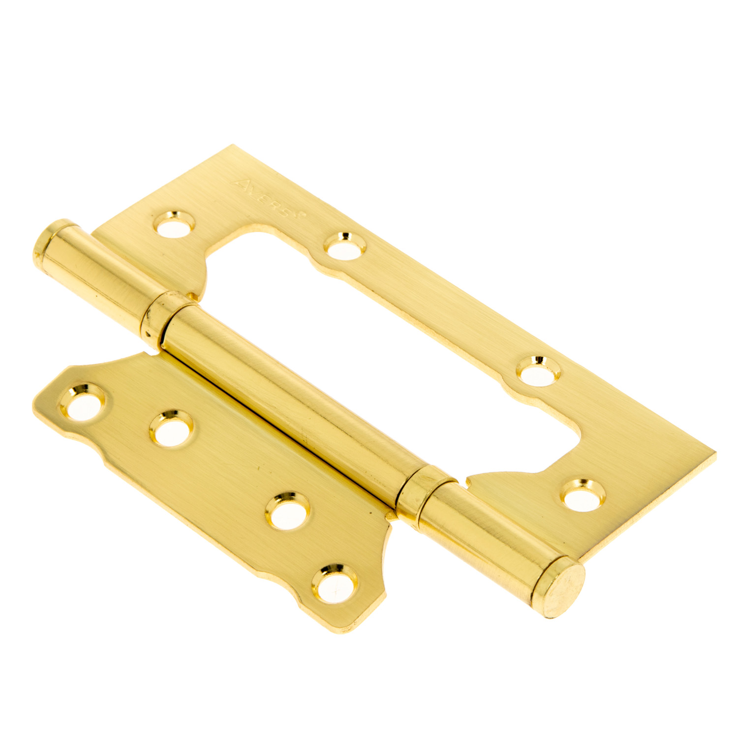 Петля без врезки 125*75*2,5мм ЗОЛОТО матовое GM (комплект 2шт.) AVERS *1/6/48