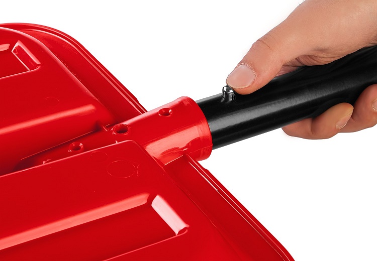 Лопата снегоуб пластик 400*435 с планкой с алюм. черенком с V-ручкой разборная  УРАЛ  *5