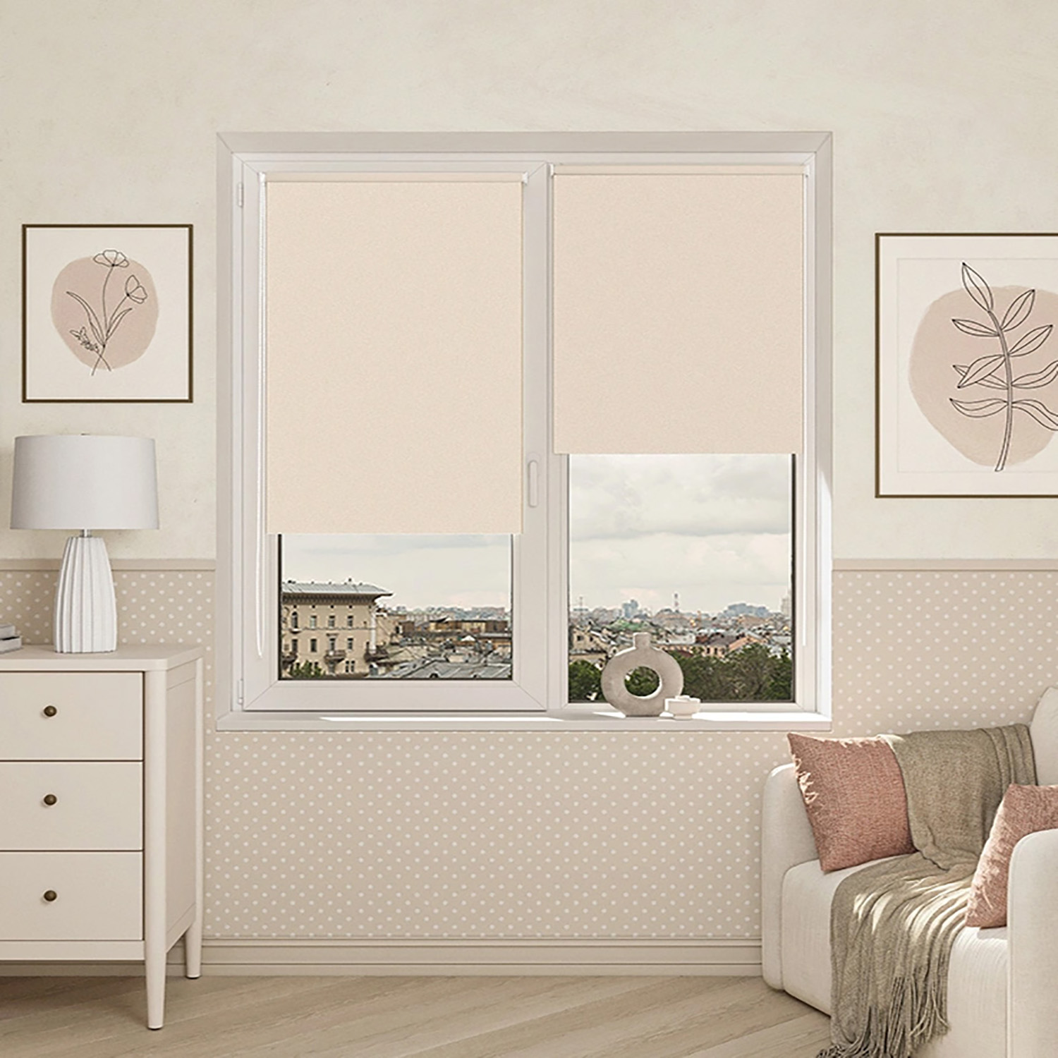 Штора рулонная светонепроницаемая Болид крем 61,5*175 Легранд *1/6