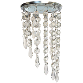 Светильник встраиваемый GX53 H4 5343 Ecola Glass Круг с прод. хруст. прозр/зол ST53RVECB *10/30