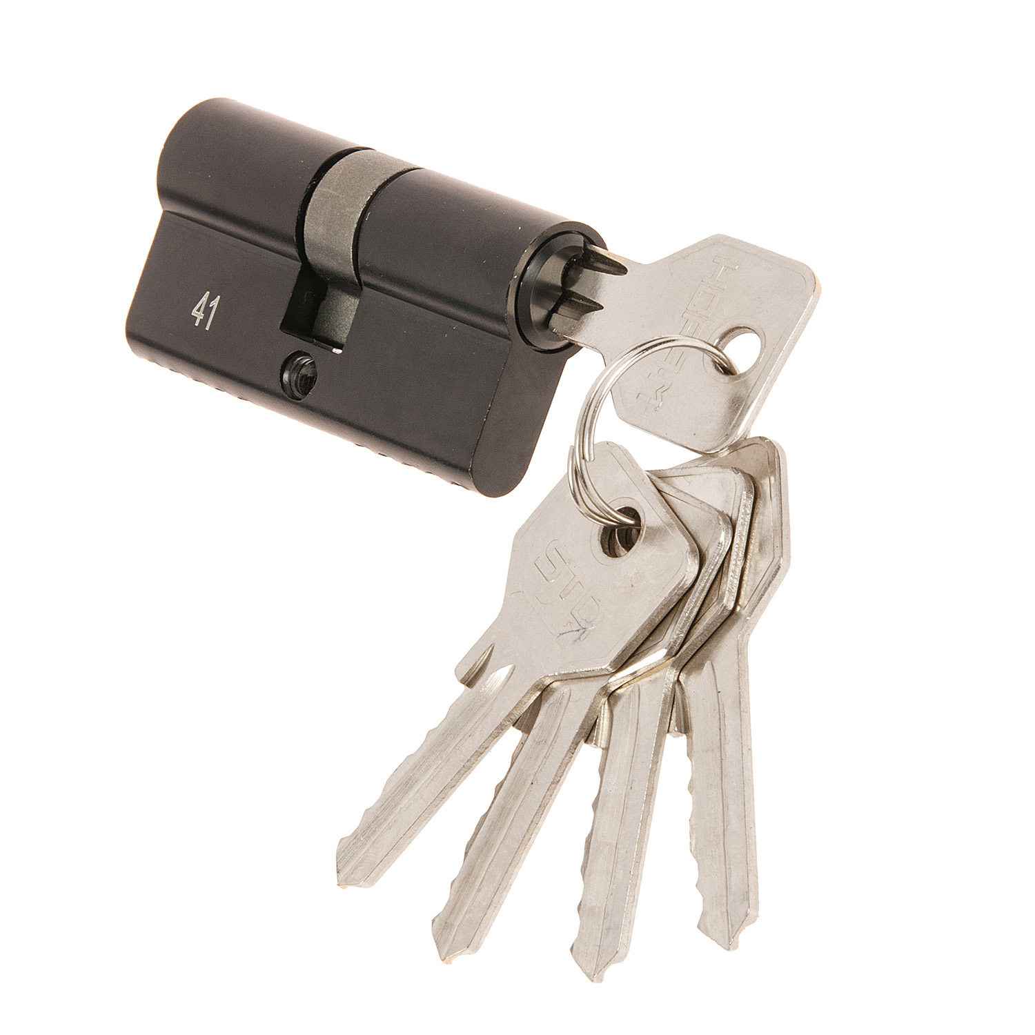 Замок врезной 61,5мм черный 709К Нора-М *1/20