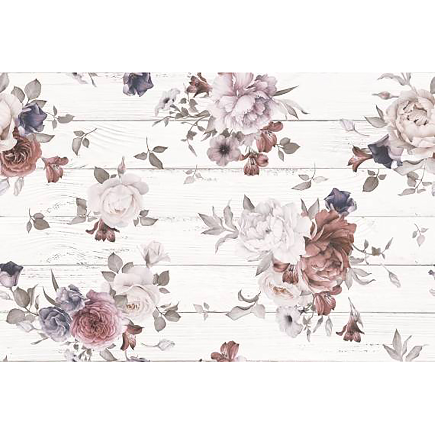 яяяДекор-панно Шебби Шик белое 400*600*8 1606-0006-1001  (из 2-х плиток) Ласселсбергер *1