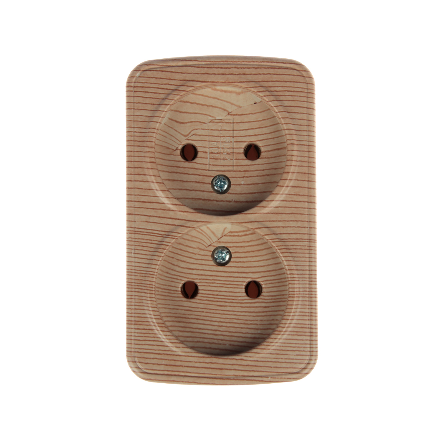 Розетка Дача ОП 2-мест. сосна бз А10 Народная SQ1824-0039 Розетка Дача ОП 2-мест. сосна бз А10 Народная SQ1824-0039