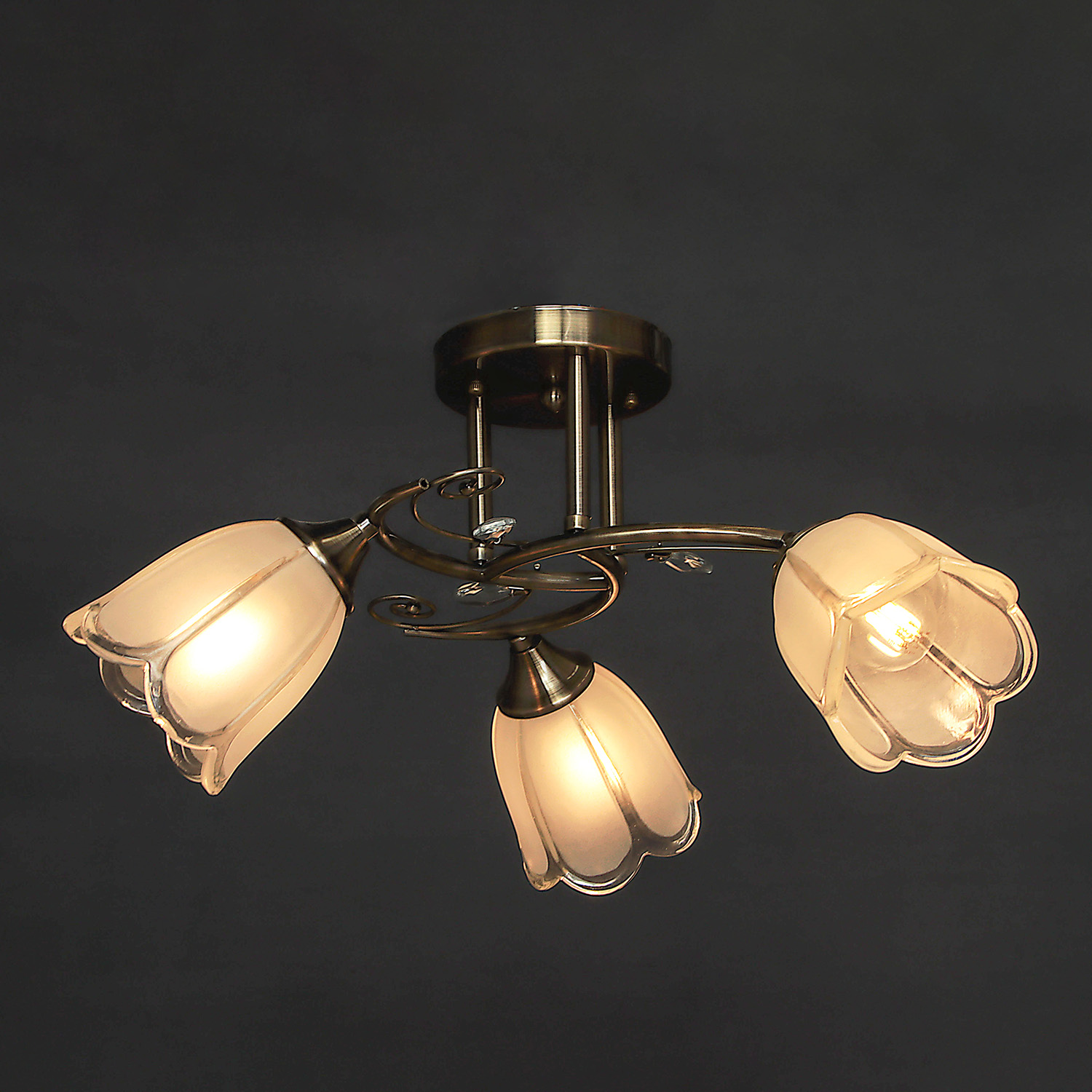 Люстра Verner Lighting А1435/3, 40 Вт, Е14, 3 лампы, античная бронза