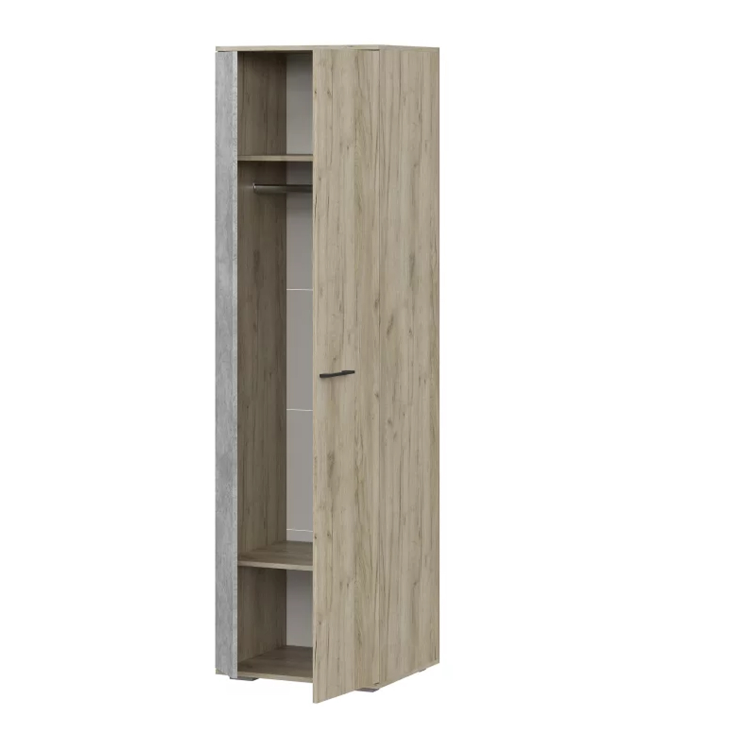 яяяШкаф БОСТОН ШК-600 с 2 дверцами (600*500*2120мм), дуб крафт,серый-бетонный камень NEW*1