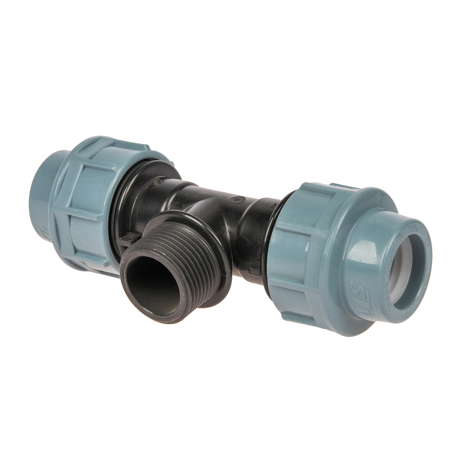 Тройник ПНД компрессия Ø 25х1"х25 наруж. резьба *1/40