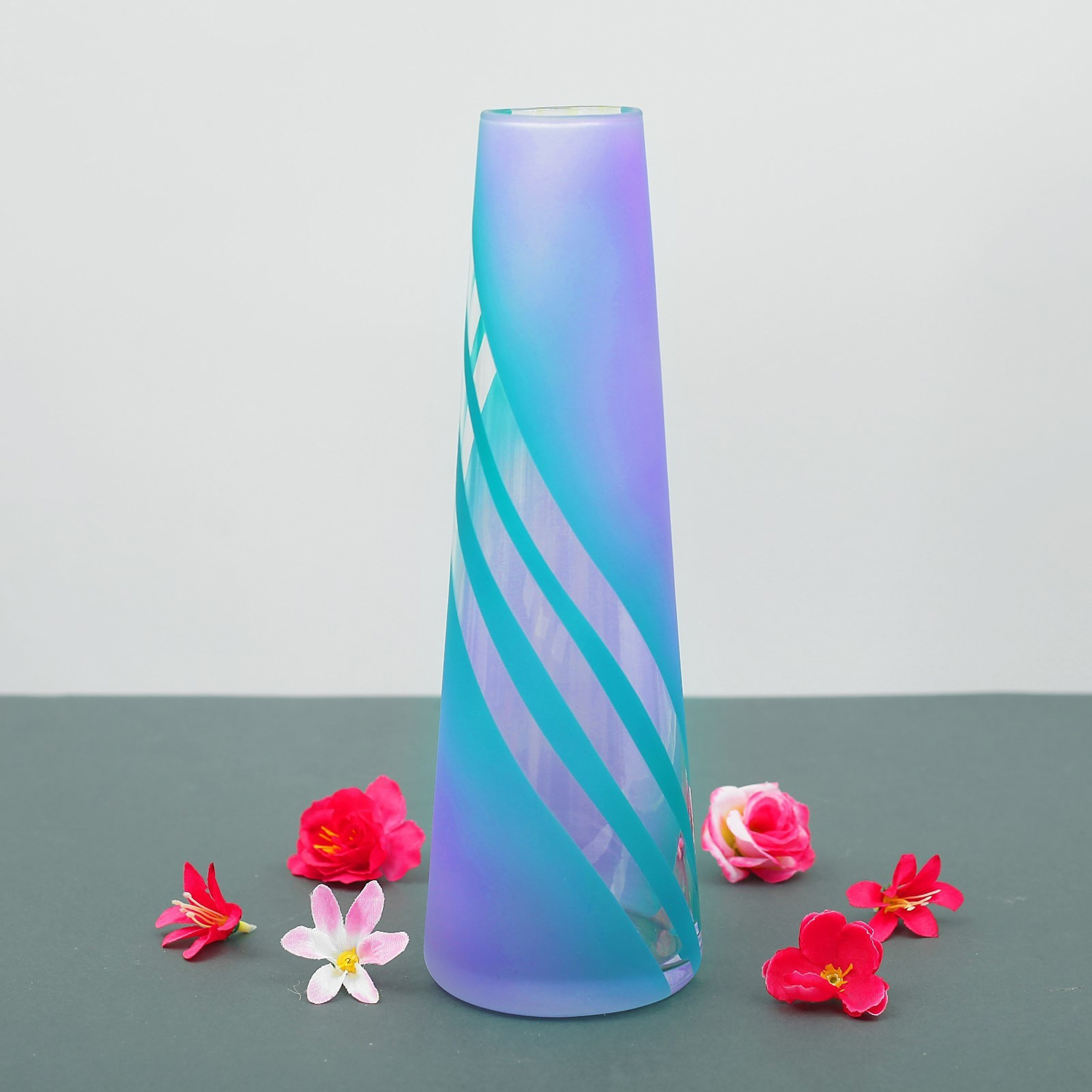 Ваза "Фентези" коническая с.d-4.5мм,  29см МИКС  1517532