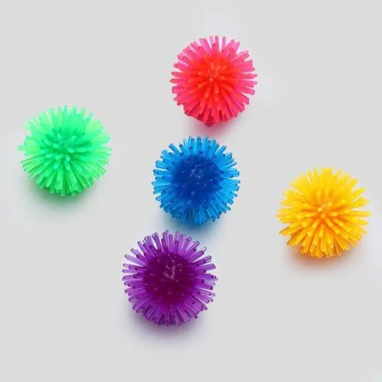 Шарик для кошек игольчатый, мягкий, 5 см, микс цветов  (фасовка 5 шт), микс цветов  2533863