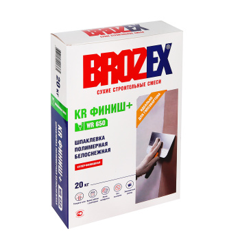 Шпаклевка полимерная BROZEX KR Финиш+ WR 650, 20 кг Шпаклевка полимерная BROZEX KR Финиш+ WR 650, 20 кг