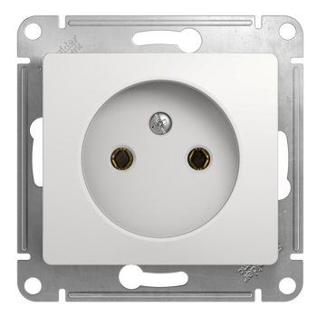 Механизм розетки "Glossa" 1-м. белый б/з GSL000141 *1/20/160