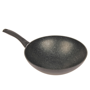 Сковорода алюм. а/приг.литая Kukmara "Мраморная" темный d28см "ВОК" дно11см,гл.9,5см свкмт280а*1/3 Сковорода алюм. а/приг.литая Kukmara "Мраморная" темный d28см "ВОК" дно11см,гл.9,5см свкмт280а*1/3