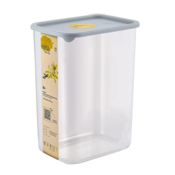 Банка для продуктов пластм. "Vanilla" 2л 140x105x195мм Трюфель SE168310025 "Sugar&Spice" *1/8