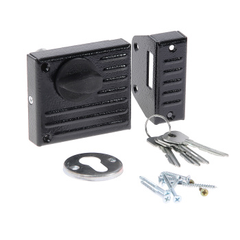 Замок накладной Зенит ЗН 1-2 черный Димитровград *1/16