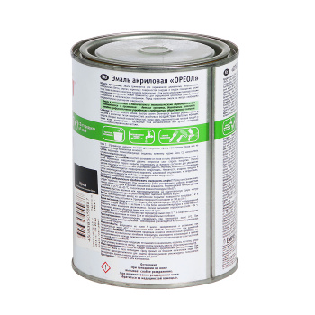Эмаль акриловая Ореол, 0.9 кг, черная