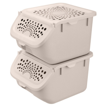 Контейнер д/овощей пластм. 7,8л 275Х240Х175мм Св.-Бежевый арт.434293034  ("Бытпласт")  *1/6