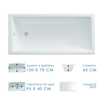 Ванна Аура 160*70