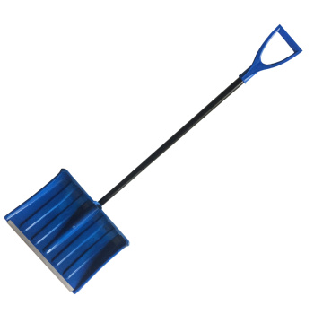 Лопата снегоуб пластик 500*375 с планкой цветным черенком и V-ручкой "Богатырь" ЦВЕТНОЙ  *5