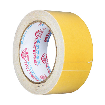 Лента клейкая двусторонняя Альянс, 48 мм х 25 м, на полипропилен. основе