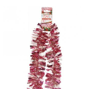 Мишура Серпантин «Зимняя тайна», 200х6 см, розовый