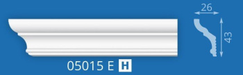 Плинтус потолочный "Формат"  05015Е 2.0м 26*43 (подходит для натяжного потолка)*120 Плинтус потолочный "Формат"  05015Е 2.0м 26*43 (подходит для натяжного потолка)*120