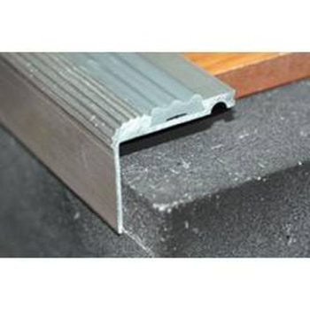 Порог-угол внешний 35х20.8х1800 мм Лука ПУ 07-1, ПВХ вставка, серебро люкс