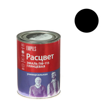 Эмаль Расцвет ПФ-115, 0.9 кг, черная