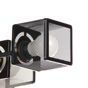 Светильник потолочный N6400/4 BK+COP 4*40W E27 220V (l-555; w-345; h-195) S=16м2  VERNER LIGHTING *1