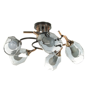 Люстра N4202/5 COFFEE+FGD 5*40W  E27 (d-670; h-310)  VERNER LIGHTING *1