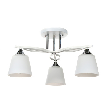 Светильник потолочный N6587/3 WT+CR  3*40W E27 220V (d-500; h-250) S=12м2 VERNER LIGHTING *1
