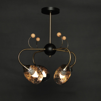 Люстра Verner Lighting K2097/4, 40 Вт, E27, 4 лампы, античная бронза/черный