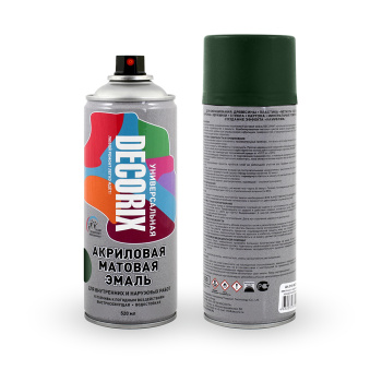 Эмаль-аэрозоль камуфляж армейский зеленый матовый 520 мл DECORIX (A61) *1/12