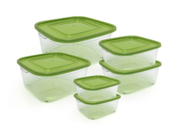 Набор контейнеров д/прод. пластм. "Summer time" 6шт: 0,2л+0,7л+1,8л+3л арт.58718 "ПБ" *1/4