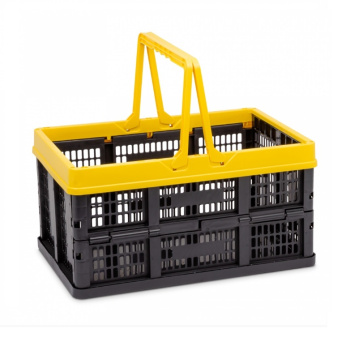 Ящик хозяйственный (д/овощей) пластм. СКЛАДНОЙ  с Ручками 385х255х210мм М8321 *1/15