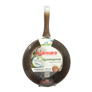 Сковорода алюм. а/приг.литая Kukmara "Marble Induction" Мрам.коф. d24см смки240а*1/4 Сковорода алюм. а/приг.литая Kukmara "Marble Induction" Мрам.коф. d24см смки240а*1/4