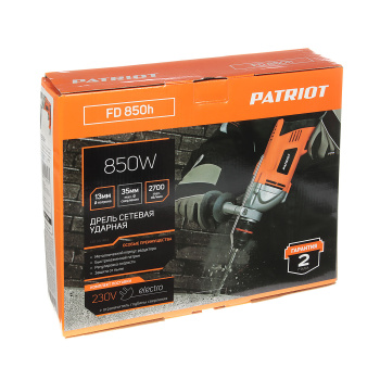 Дрель электрическая PATRIOT FD 850 h, 850 Вт, ударная