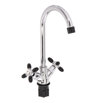 Смеситель для кухни Эверест В59-071F высокий излив (черный) *1/10