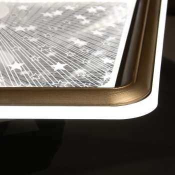 Светильник светодиодный акриловый 400мм 80W 9527B/40W 04 3 реж., пульт S=20м2 VERNER LIGHTING *1