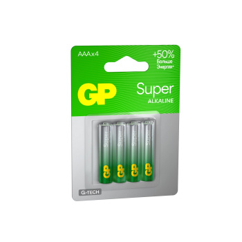 Элемент питания AAA (LR03) GP Super Alkaline 24AA21-2CRSBC4, 4 шт. Элемент питания AAA (LR03) GP Super Alkaline 24AA21-2CRSBC4, 4 шт.