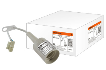 Патрон термостойкий Е27 подвесной пластик с клеммной колодкой белыйTDM SQ0335-0023*10/50/400