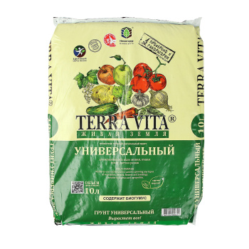 Почвогрунт 10 л универсальный «Живая земля» Terra Vita Почвогрунт 10 л универсальный «Живая земля» Terra Vita
