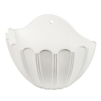 Кашпо пластм. настенное "Хризантема" 2,0л 247х127мм h193мм белое КХН 2 Б (Екатеринбург)  *1/50