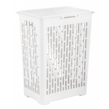 Корзина для белья пластм. 45л "Матрица" 420х305х545мм Белый М7484 (ЗПИ "Альтернатива") *1/4