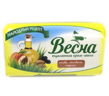 Мыло 90г ВЕСНА Олива, миндальное молочко (арт.6088,6129) (Самара) *72