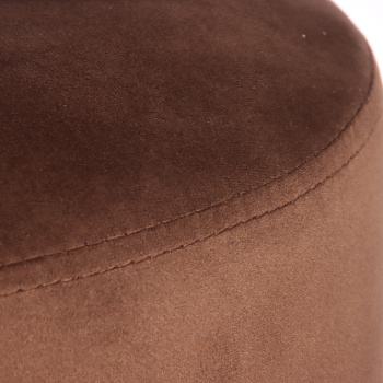 Пуф FORPOST, 40х42х40 см, круглый, микровелюр конфетти шоколад, коричневый