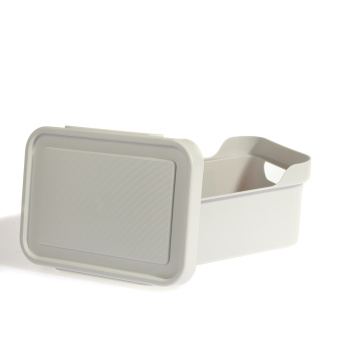 Контейнер д/хранения пластм. "Luxe" 4,6л 270х190х120мм св.Серый арт.43320543095 ("Бытпласт")*1/12