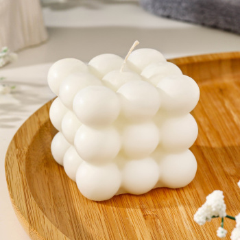 Свеча фигурная "Бабл куб", 6 см, белая 7471618