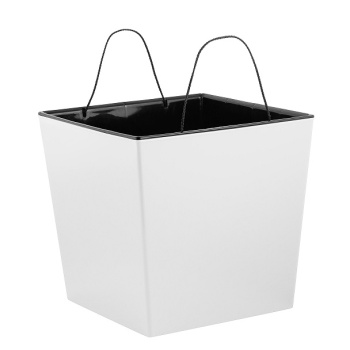 Кашпо пластм. "London CUBE" 4,2л 177х177мм h184мм со вставкой Белоснежный жасмин IG780010048 *1/6