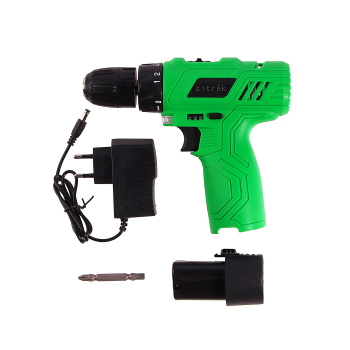 Дрель-шуруповерт 12В 2скор.0-400/0-1400об/мин 32Нм 1,5Ач 2ч 1аккум LI-ION Green 12 Zitrek *1/20 Дрель-шуруповерт 12В 2скор.0-400/0-1400об/мин 32Нм 1,5Ач 2ч 1аккум LI-ION Green 12 Zitrek *1/20
